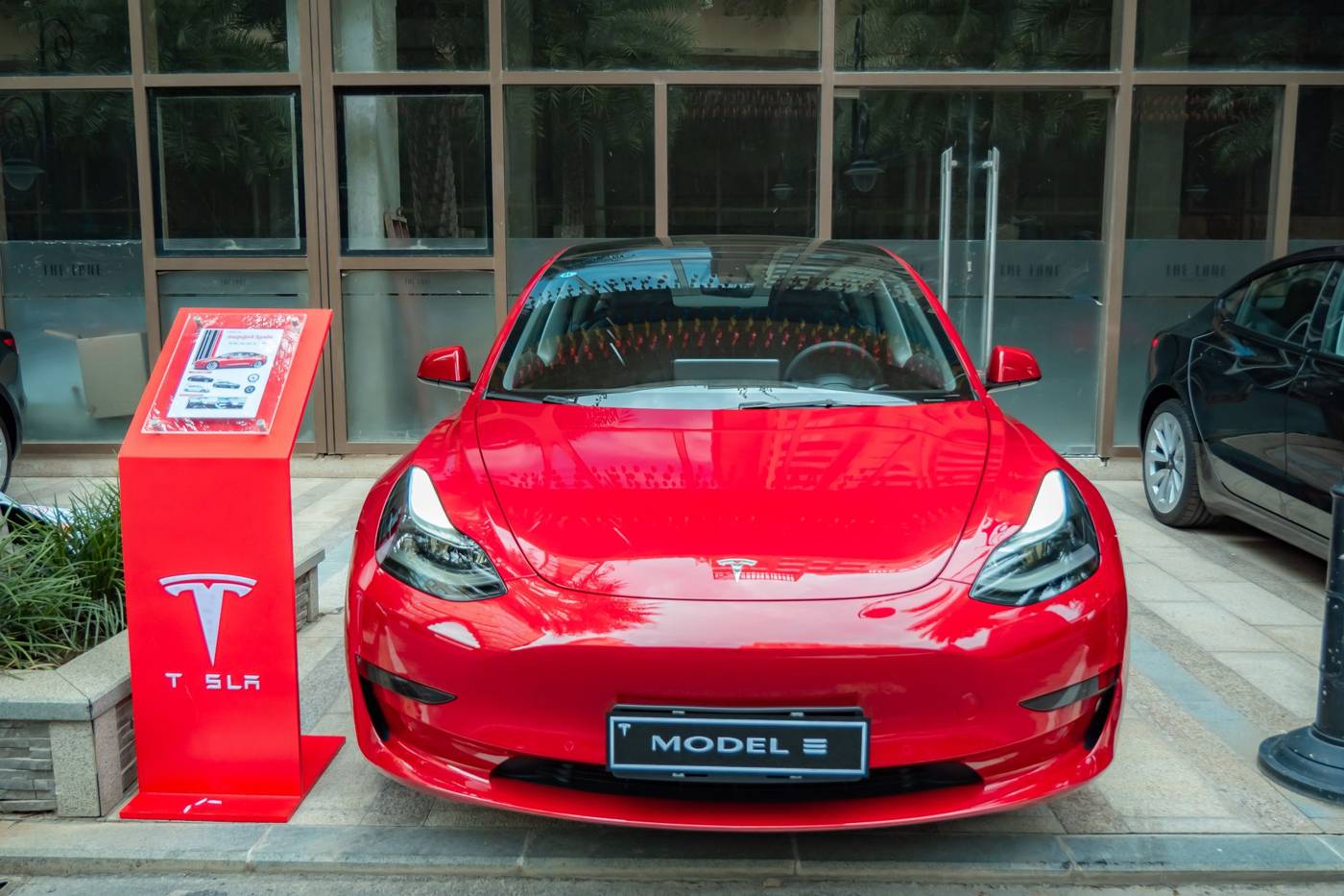 Tesla electric vehicle showroom